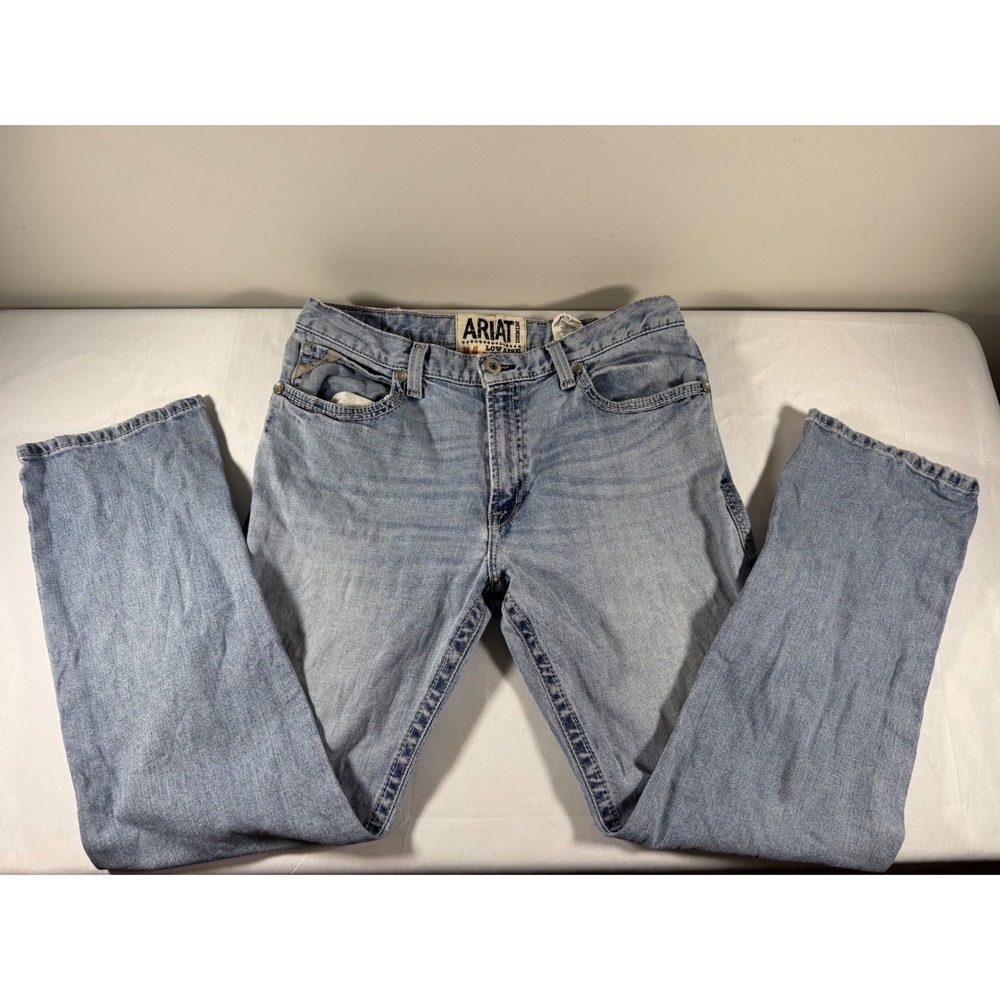Ariat M4 Low Rise Straight Leg Jeans Mens 36x32 Light Wash Denim Workwear